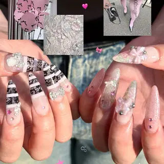 ロング Yuka ネイリストのネイルデザイン