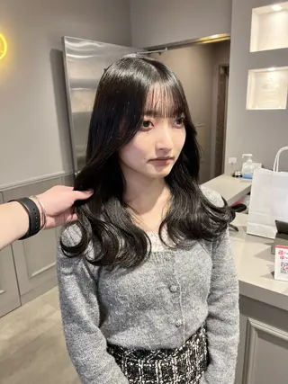 ロング カラー パーマ ヘアアレンジ メンズ 上品＆韓国風 🥀海心🥀のヘアスタイル