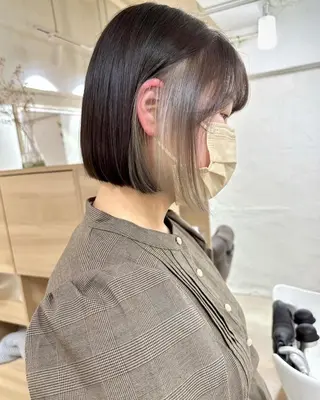 ショート カラー パーマ 髪質改善 縮毛矯正/ レイヤー/銀座/本木のヘアスタイル