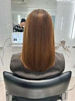ミディアム パーマ 🫧巻ける縮毛矯正 🫧髪質改善リク🫧のヘアスタイル