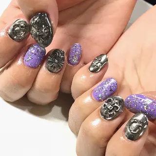 ネイル 渋谷／チップ長さ出し 👑アプレgel-xのネイルデザイン