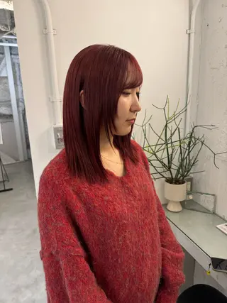 セミロング 新宿/顔周りカット +レイヤー=しずく♩のヘアスタイル