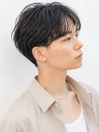 メンズ ウルフ・ボブ モデル✵HARUTOのヘアスタイル