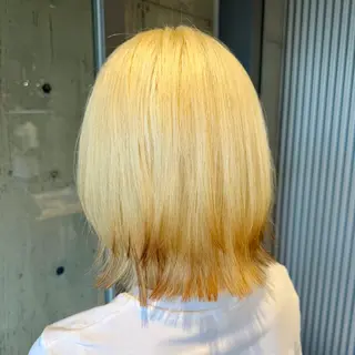 ミディアム カラー ヘアアレンジ 艶ボブ×透明感カラー 特化・リクト💥のヘアスタイル