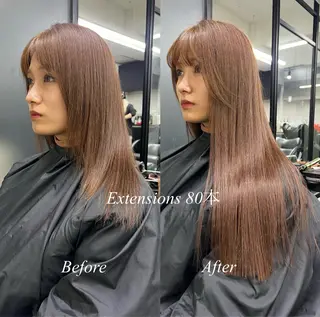 ロング カラー シールエクステ特化 ハイトーン、NANAのヘアスタイル