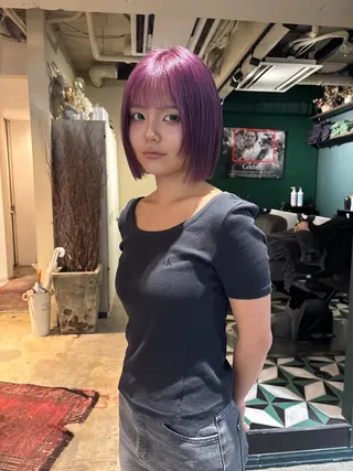 ショート カラー ブリーチ/エクステ はしもと そな🫧のヘアスタイル
