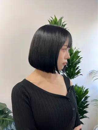 ミディアム 藤原航/艶髪 /カットモデル大募集のヘアスタイル
