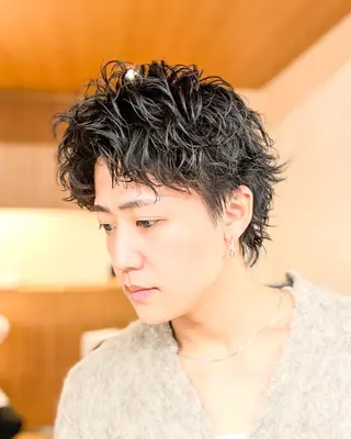 ショート メンズ 【メンズ縮毛矯正】 FILMS  軍司のヘアスタイル