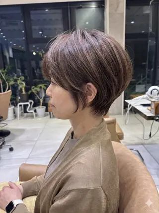 ショート 透明感カラー🌿‬ 似合わせ特化/‬荒砂のヘアスタイル