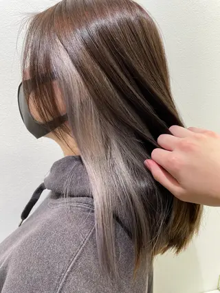 カラー 渡部凌我 小顔ウルフ ハイトーンカラーのヘアスタイル