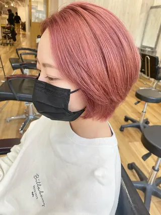 ショート カラー 夜23時まで予約🉑 reverieあきらのヘアスタイル
