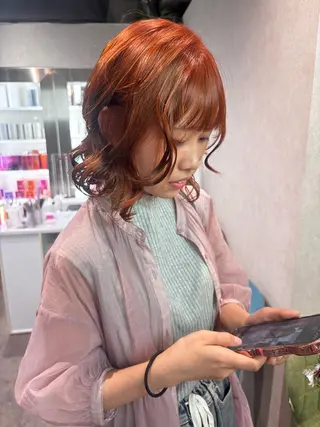 ミディアム カラー ヘアアレンジ iona/ハイトーン /ネイルのネイルデザイン
