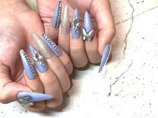 ネイル 韓国/ワンホン/長さ 出しつけ放題🎀のネイルデザイン