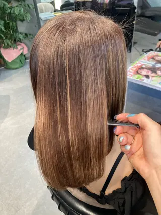 ミディアム 髪質改善☺︎縮毛矯正 ふじい まりんのヘアスタイル
