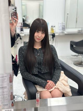 ロング カラー ヘアアレンジ 大人っぽ中韓レディ ヘア🤍MAOのヘアスタイル