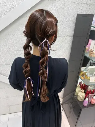 ロング ヘアアレンジ 🎀ゆづき🌟 透明感/アレンジ💝のヘアスタイル