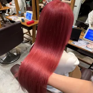セミロング カラー シールエクステ/ ブリーチカラーのヘアスタイル
