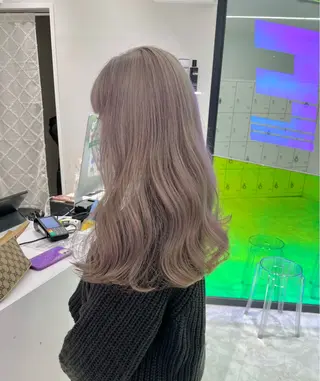 ロング カラー ヘアアレンジ ウルフカット×ハイ トーン職人🤍ゆうひのヘアスタイル