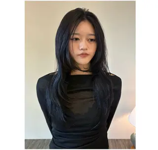 ロング 韓国レイヤー/透明感 ♡YUUNAのヘアスタイル