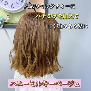 ミディアム カラー jill by gisel＿のヘアスタイル