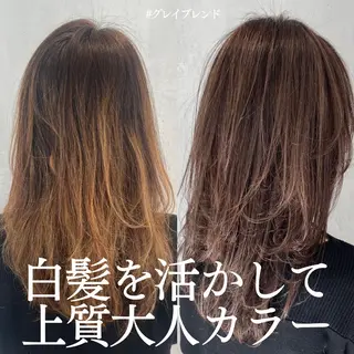 ミディアム カラー matka白髪ぼかし 大人ヘア/KEIKOのヘアスタイル