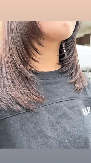セミロング カラー パーマ ヘアアレンジ メンズ 上品＆韓国風 🥀海心🥀のヘアスタイル