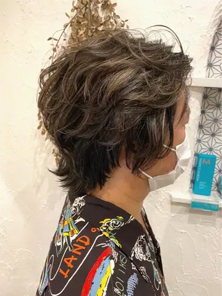 ショート カラー パーマ メンズ 豊橋美容院 ソンリエのヘアスタイル