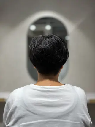 ショート くせ毛カット終着点 カワサキトオル溝の口のヘアスタイル