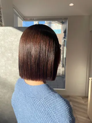 ミディアム カラー パーマ 吉原 雪乃のヘアスタイル