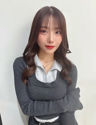 セミロング 西村 涼のヘアスタイル