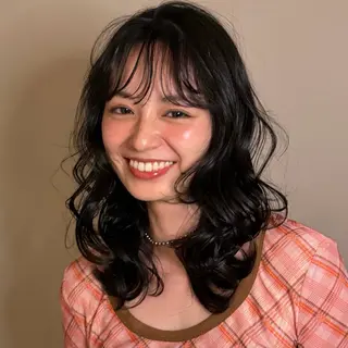 セミロング パーマ レイヤー|縮毛矯正 |韓国ボブ|岡田洸太のヘアスタイル