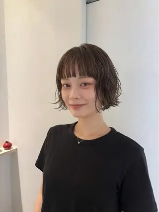 ショート パーマ 『YARD.』 森崎 優菜のヘアスタイル