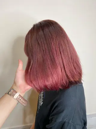 ミディアム カラー ヘアアレンジ アイラッシュ/美容室 個室/瀬戸 一菜のヘアスタイル