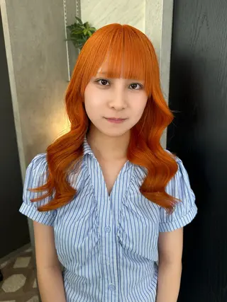 ミディアム カラー 天神暖色カラー レイヤー・髪質改善のヘアスタイル
