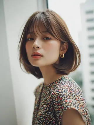 ショート カラー 透明感×艶カラー ✨️美髪縮毛🍒リオのヘアスタイル