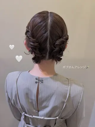 ショート ボウ🪞ヘアセット /メイク/マツパのマツエク・マツパデザイン