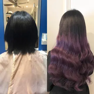 ロング カラー ヘアアレンジ 🧡艶髪/エクステ 🫧🧡YUKI❄️のヘアスタイル