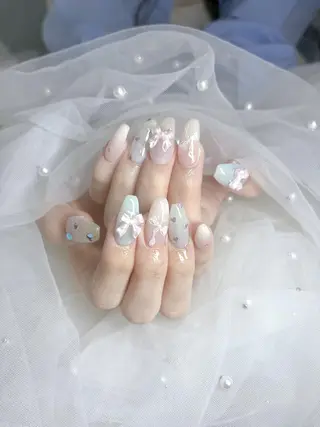 ネイル 韓国ネイル🎀当日 予約⚪︎Karin♡のネイルデザイン
