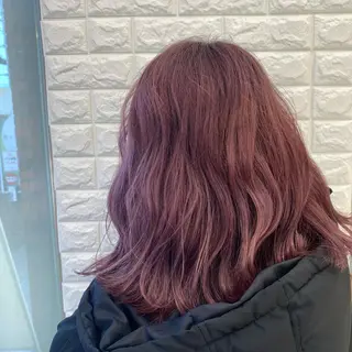 カラー 韓国ヘア レイヤーカットのヘアスタイル
