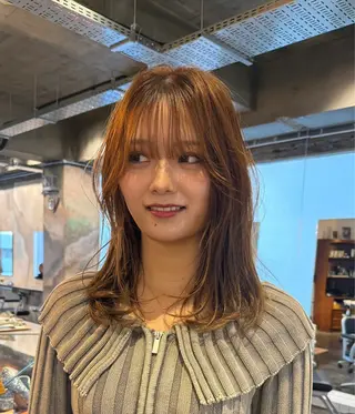 セミロング カラー 池田 早希のヘアスタイル