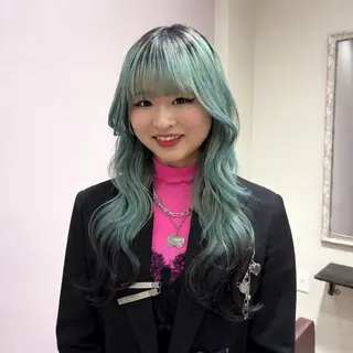 ロング カラー 淡色┊︎ナチュラル 🧁奈那美🧁*.゜のヘアスタイル