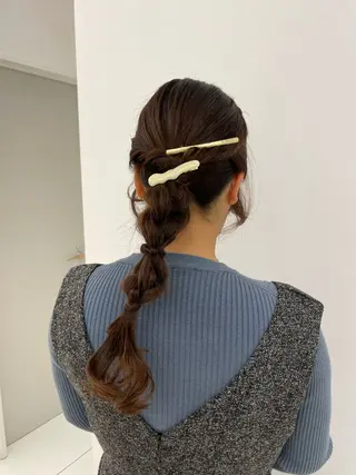 ロング ヘアアレンジ CARELLY Rukaのマツエク・マツパデザイン