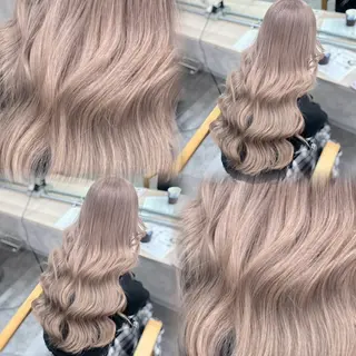 ロング カラー クルミ🤍推し活 🎀ピンクカラーのヘアスタイル