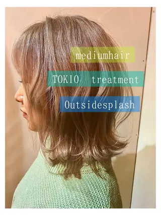 ミディアム 舟橋 りんかのヘアスタイル