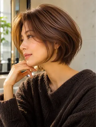 ショート カラー 💐大人ヘア/骨格 補正/りゅうき💐のヘアスタイル