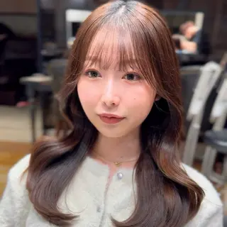 ロング 銀座/レイヤー 顔周りカット溝手優太のヘアスタイル