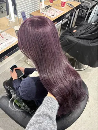 ロング miku/ラベンダー 透明感カラー🪻❤︎のヘアスタイル