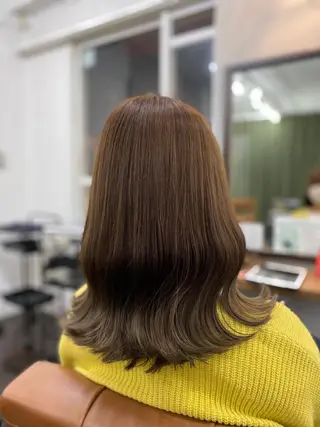 セミロング カラー ヘアアレンジ DANY🦋名駅✂︎ 艶髪/透明感カラーのヘアスタイル