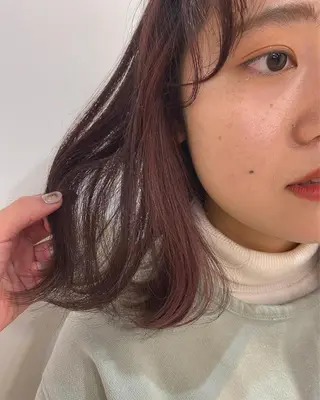 ミディアム カラー パーマ ヘアアレンジ satsuki レイヤー・暖色のヘアスタイル