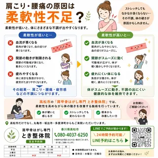 『肩甲骨はがし専門』 とき整体院のエステ・リラクイメージ